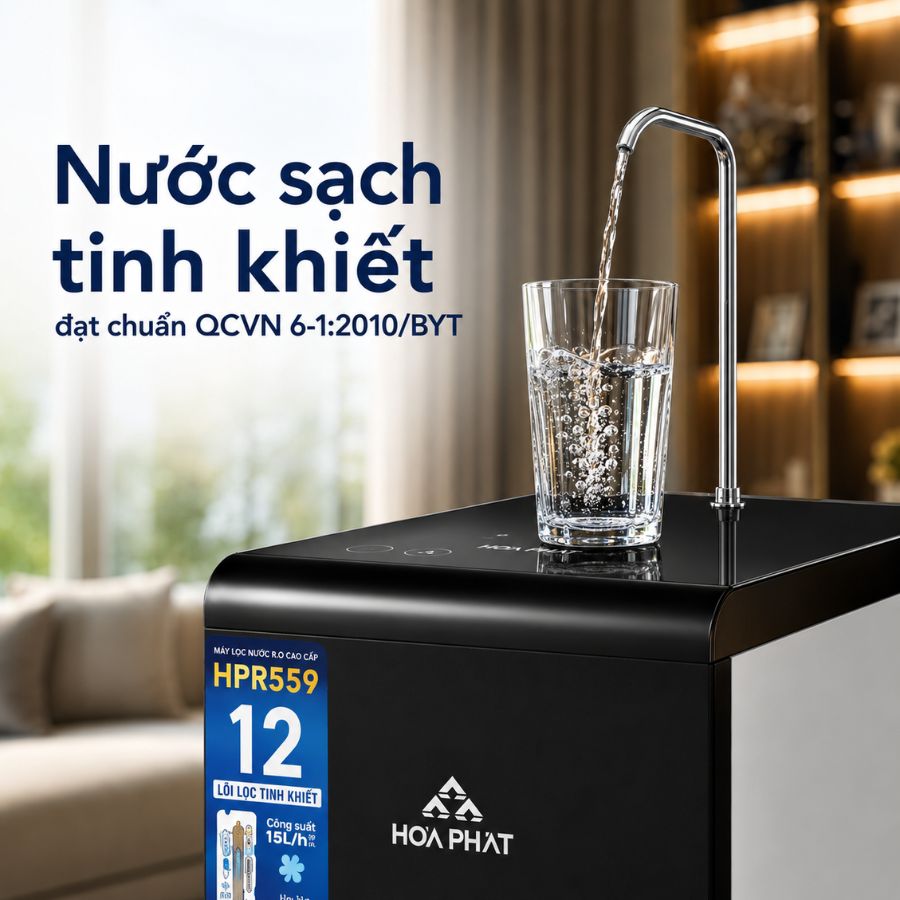 Nước sạch tinh khiết đạt chuẩn QCVN 6-1:2010/BYT
