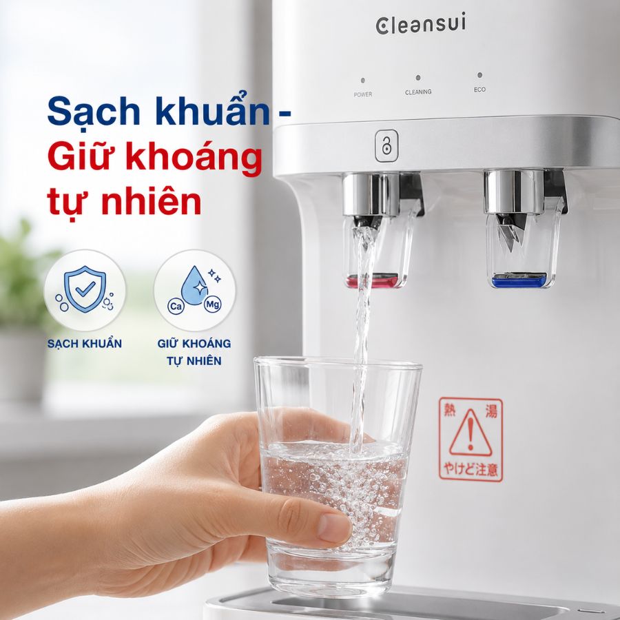 Sạch khuẩn - Giữ khoáng tự nhiên