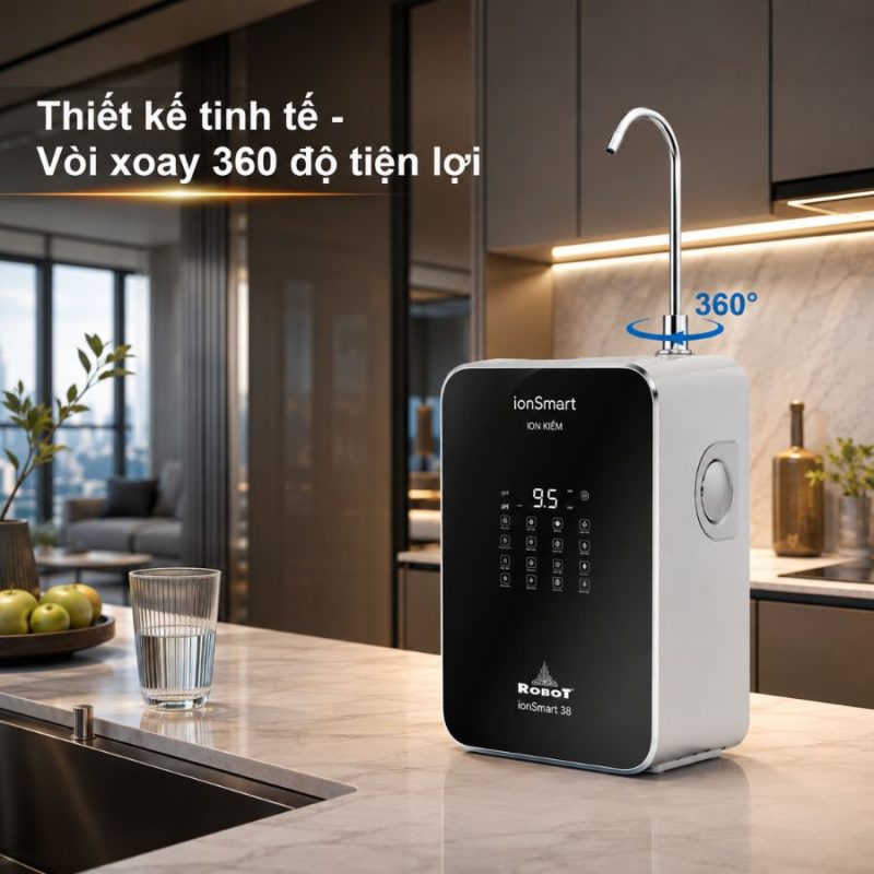 Máy lọc nước điện giải ion kiềm Robot ionQueen 1113 mới chính hãng