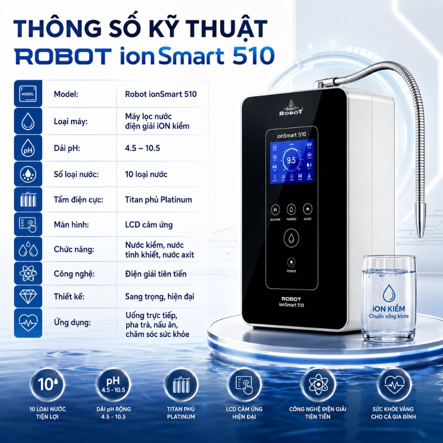 Thông số kỹ thuật Robot ionSmart 510