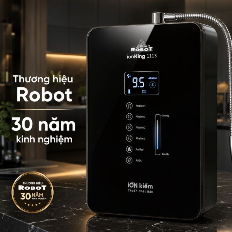 Máy lọc nước iON kiềm Robot ionKing 1113 tạo 13 loại nước tốt