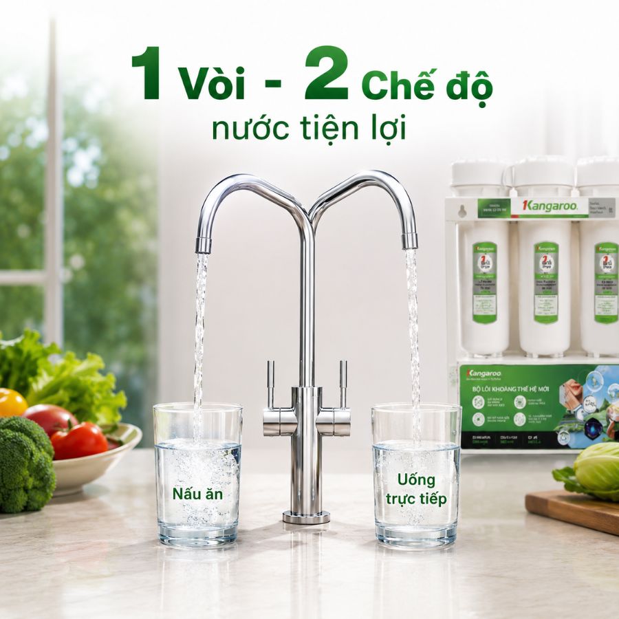 Hydrogen KGHP12K - Vòi - 2 Chế độ nước tiện lợi